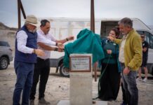 #Sociedad Taboada encabezó la colocación de la piedra fundamental del futuro Polideportivo que Camioneros construirá en Comodoro